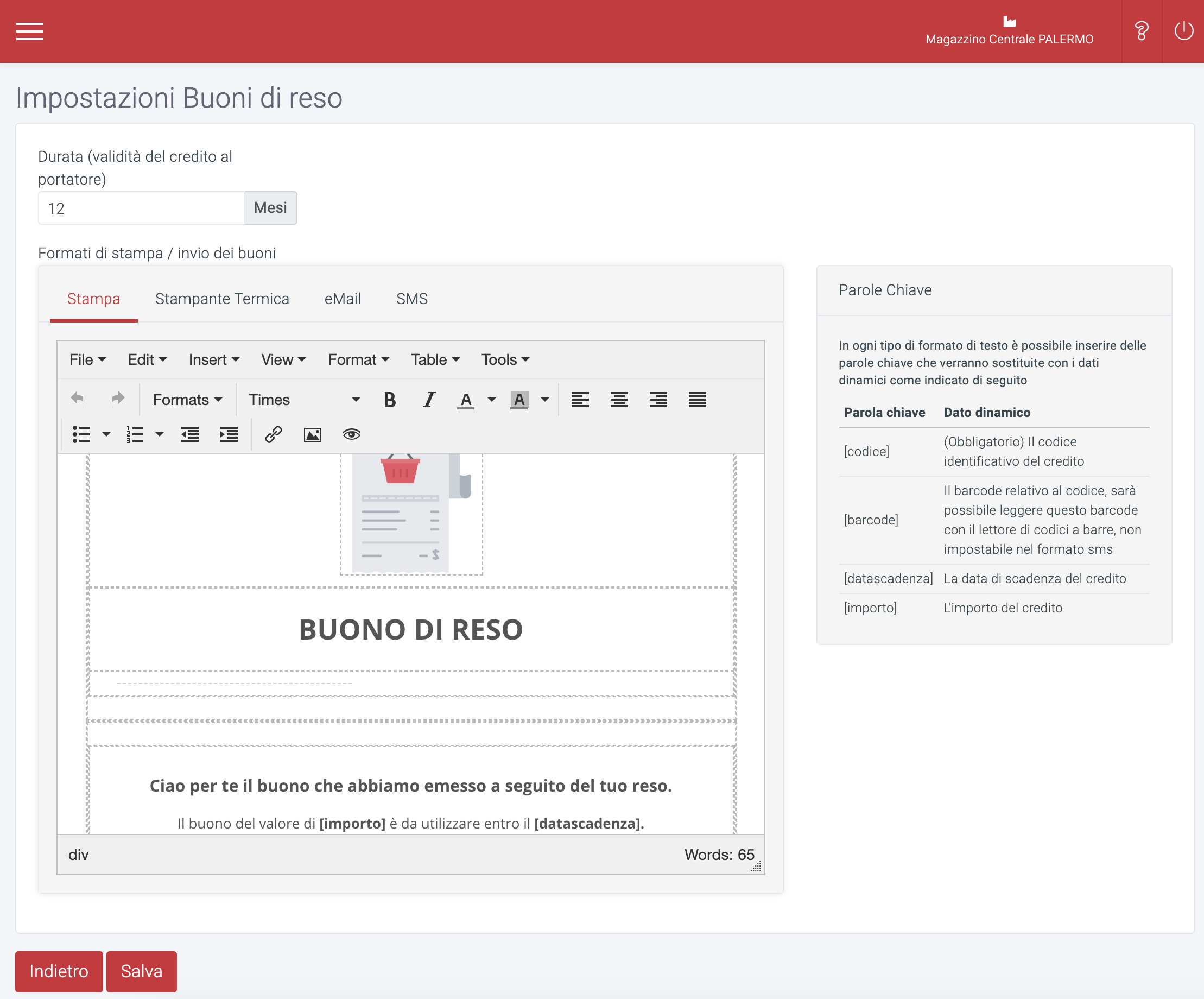 Buoni di reso con il software gestionale